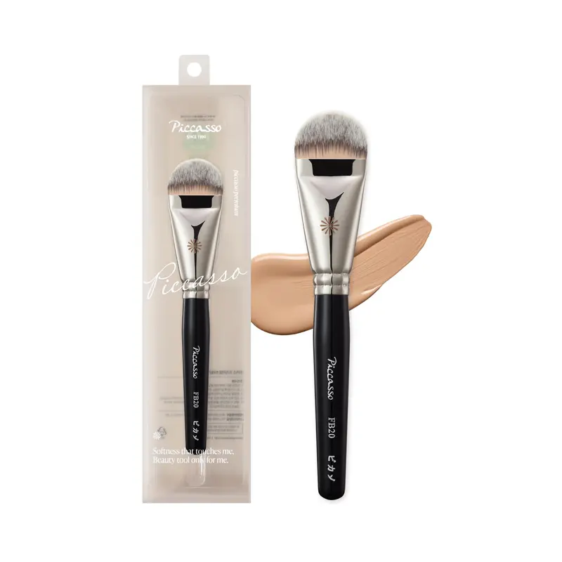 Piccasso FB20 Pinceau Fond de Teint Plat – Pinceau Liquide & Crème, Poils Synthétiques Doux, Outil Beauté Coréenne Professionnel