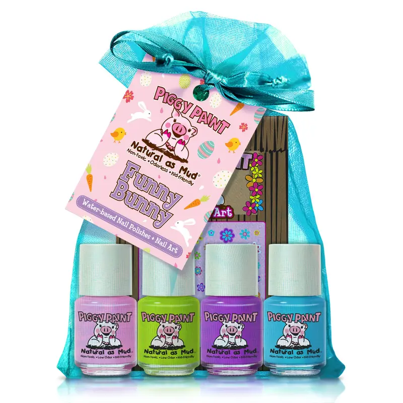 Piggy Paint – Vernis à ongles 100 % non toxique pour enfants, sans odeur, collection Funny Bunny