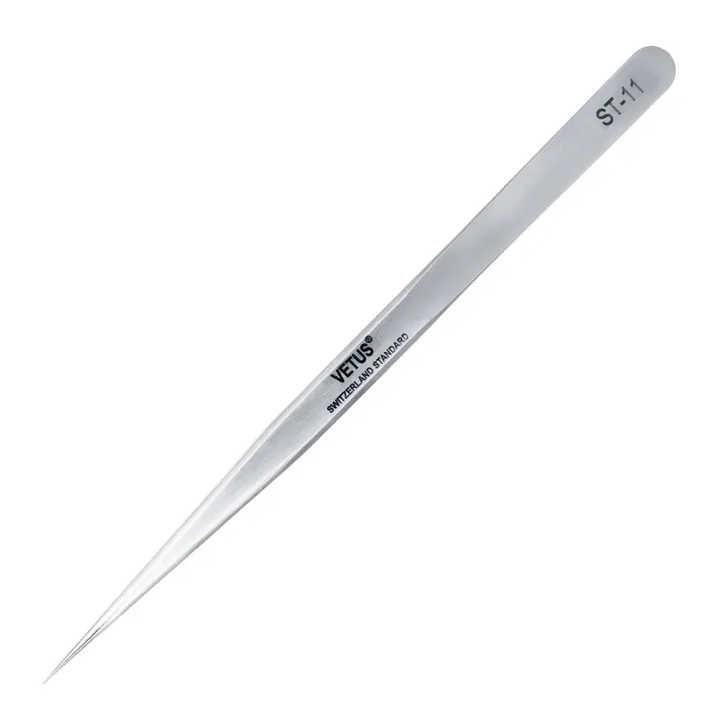 Pinces à Cils LASHVIEW ST11 – Droite Pointue en Acier Inox pour Extensions Cils