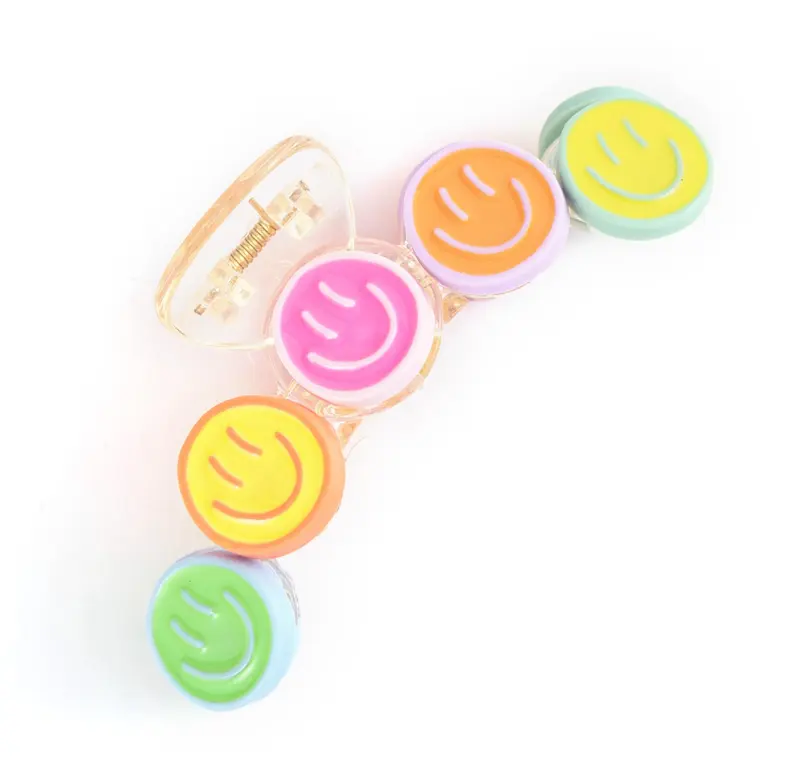 Pinces Cheveux Sourire Colorées AACKS – Accessoires Y2K pour Filles Été