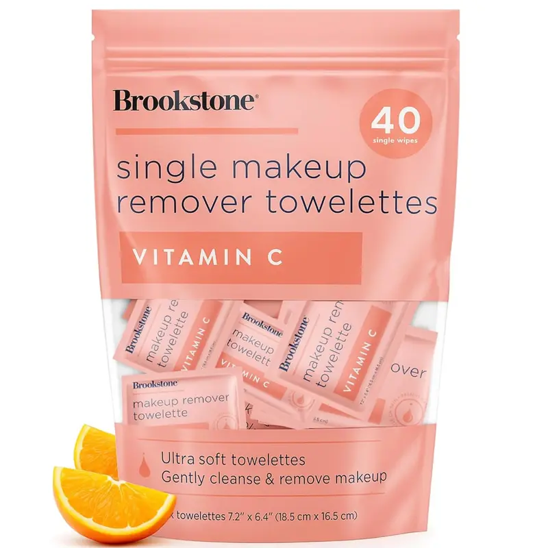 Pink Sky Brookstone Lingettes Démaquillantes Induelles – Ultra Douces, 40 Lingettes