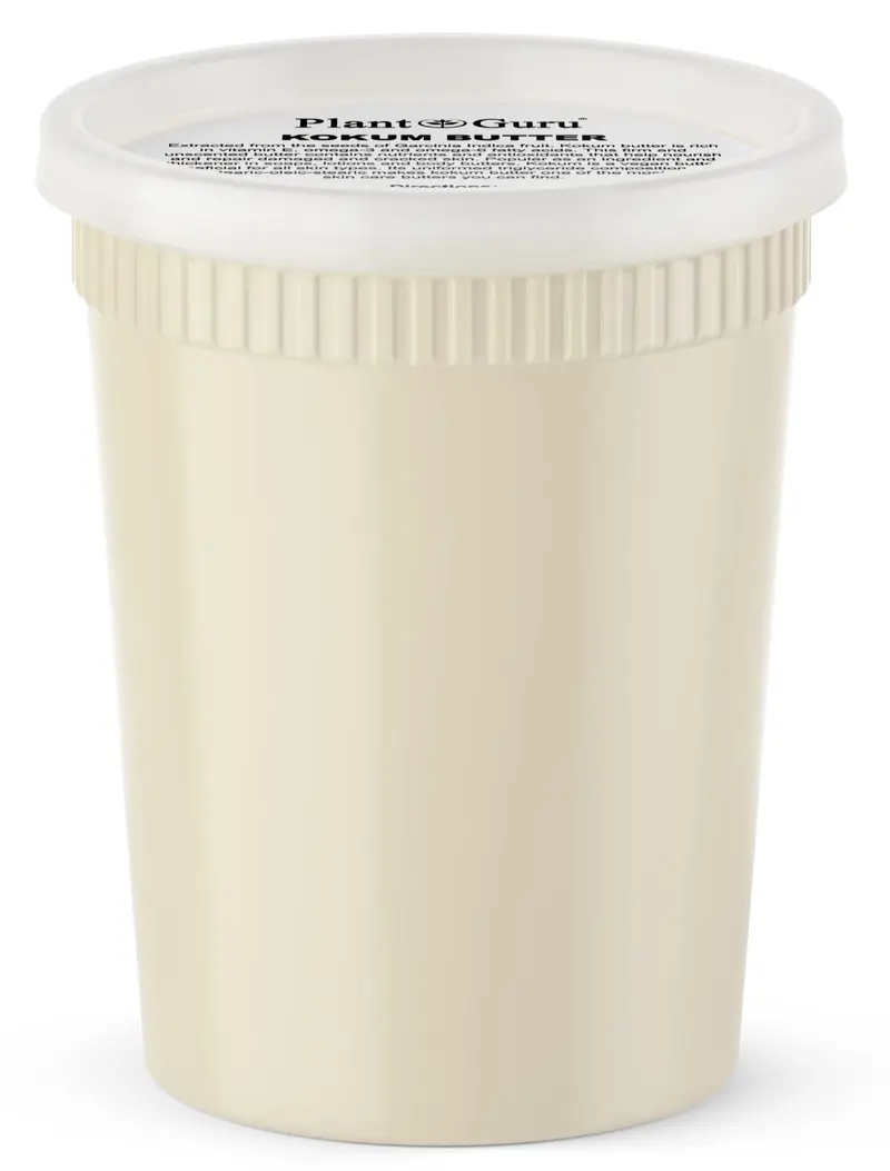 Plant Guru Beurre de Kokum cru 32 oz / 2 lb – Pur à froid, hydratant pour peau, corps et cheveux