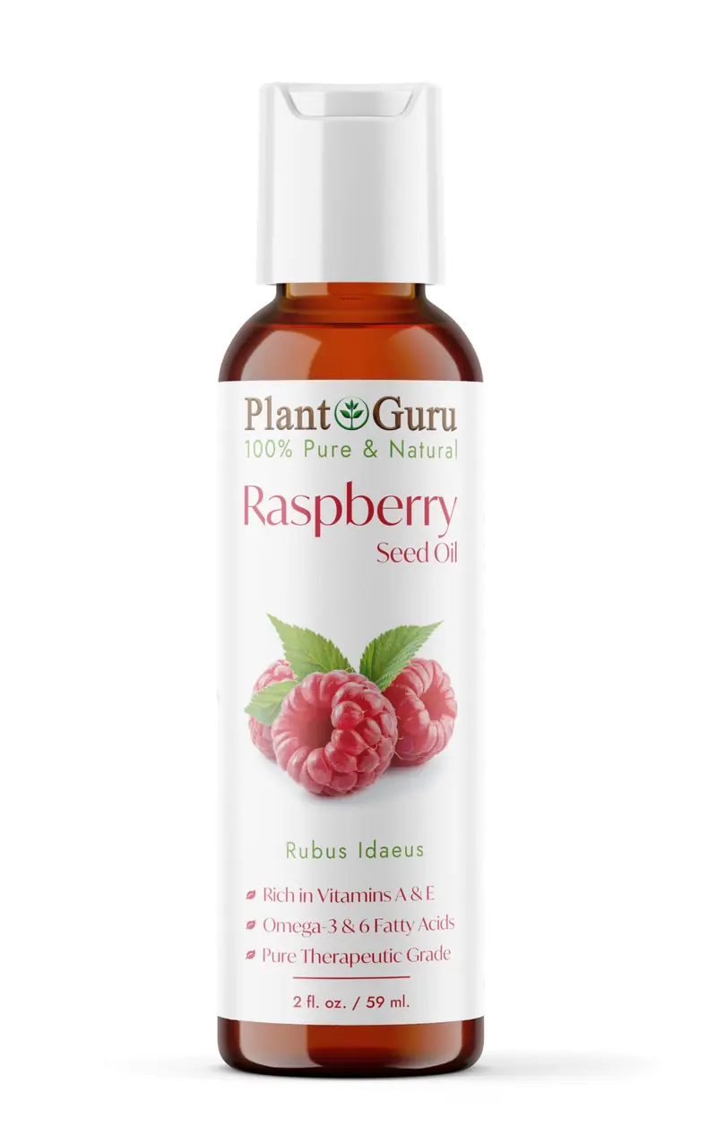 Plant Guru Huile de Pépins de Framboise Rouge – Pure et Naturelle, 2 oz