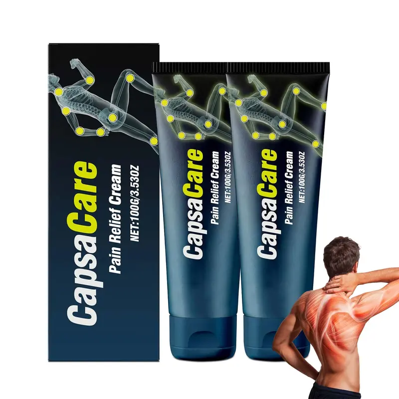Pnylqo Capsacare – Crème neuropathie (2 pièces) | Formule Neurosoothe avec Capsaïcine, Arnica, Menthol, MSM et Glucosamine