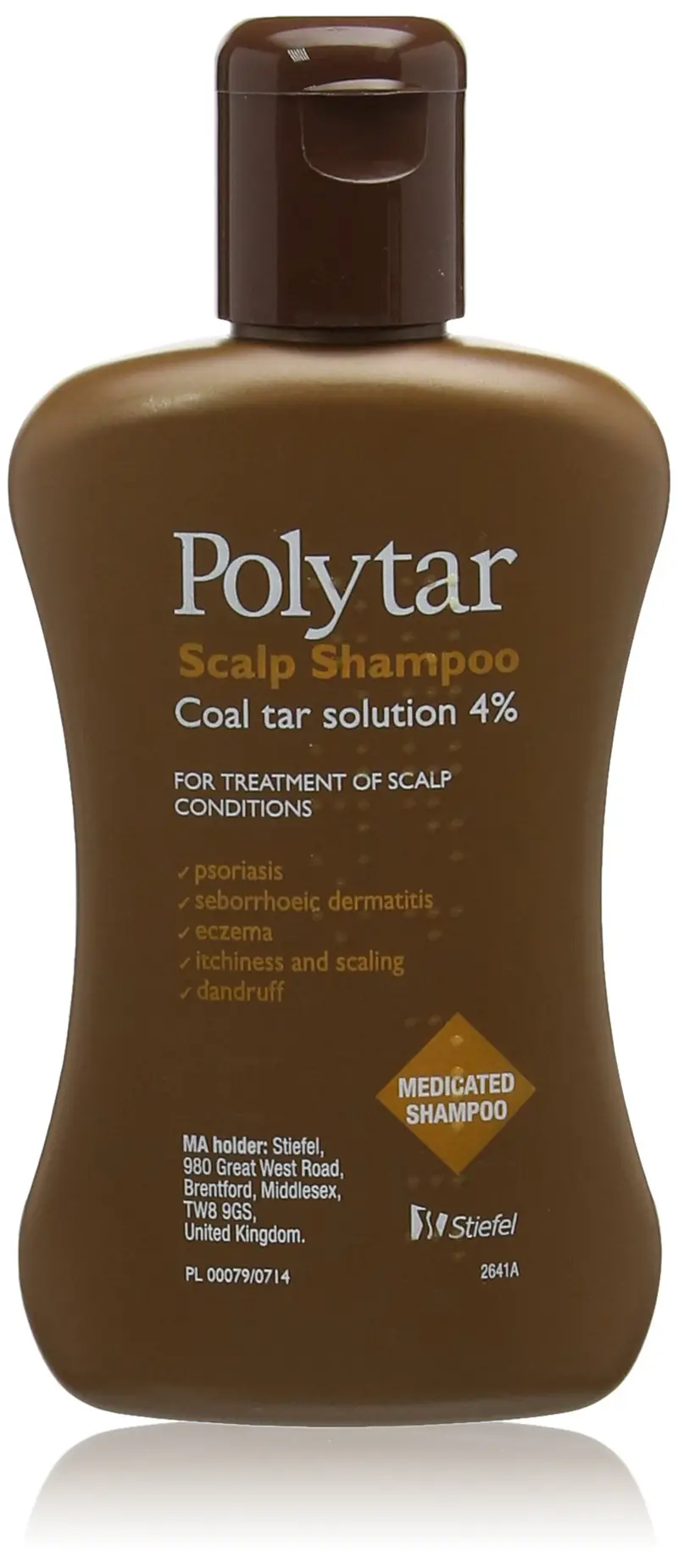Polytar Shampoing Liquide Concentré au Goudron – Nettoyant Cuir Chevelu Antiseptique 150 ml (Lot de 2)