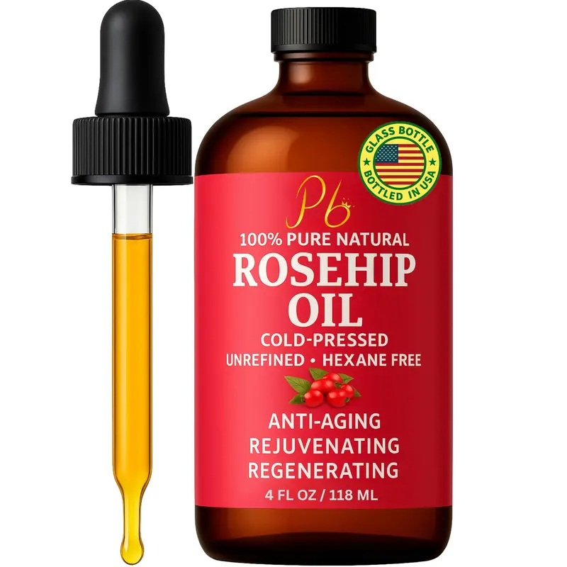 Pomberries Huile de Rose Musquée – Pressée à froid et non raffinée, soin visage, peau et cheveux – 120 ml