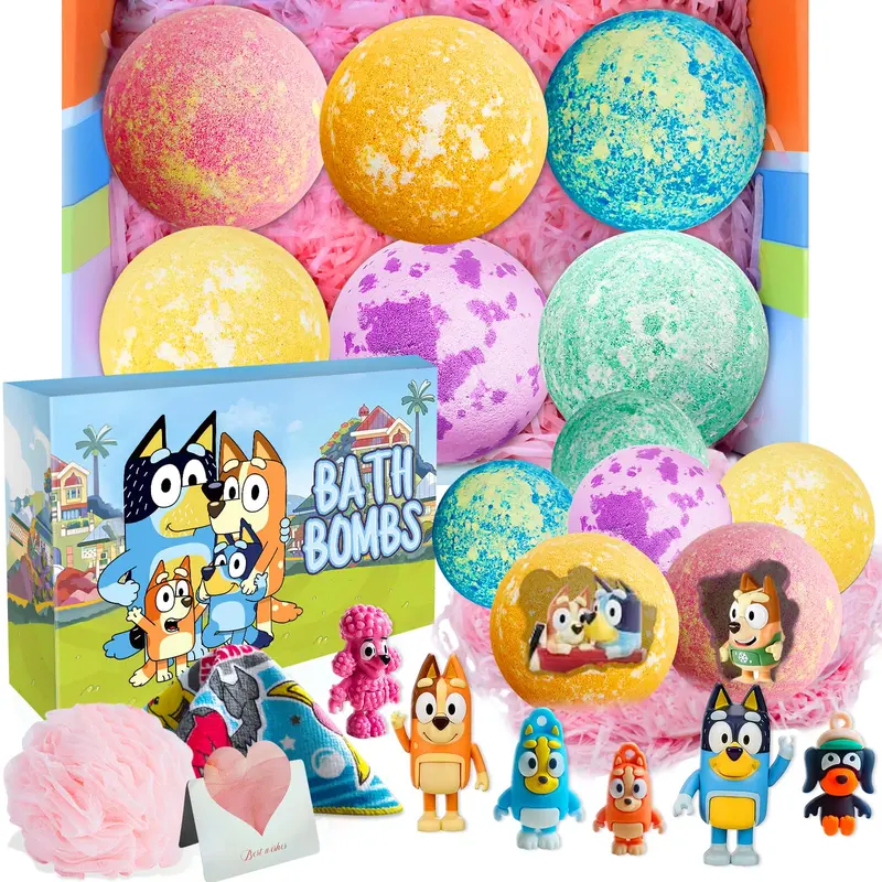 POPBATH – Bombes de Bain Enfants XXL avec Surprise, Coffret Bio et Huiles Naturelles (6 Pièces)