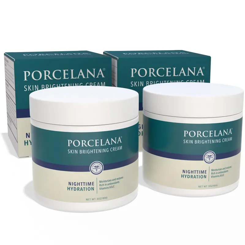 Porcelana Crème Nuit Hydratante – Atténue les taches et unifie le teint (solaires, âge, cicatrices) – Vitamines et antioxydants