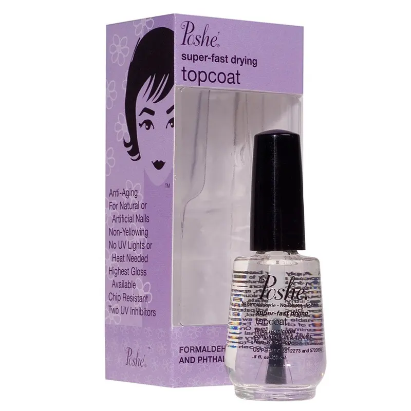 Poshe Top Coat Séchage Ultra Rapide – 0,5 oz