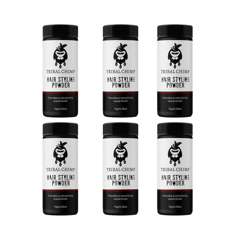 Poudre de coiffage Tribal Chimp – Tenue invisible 24h, volume et texture, fini mat – Coffret 6 pièces 10 g