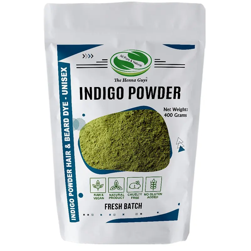 Poudre d’indigo 400 g pour coloration des cheveux - The Henna Guys