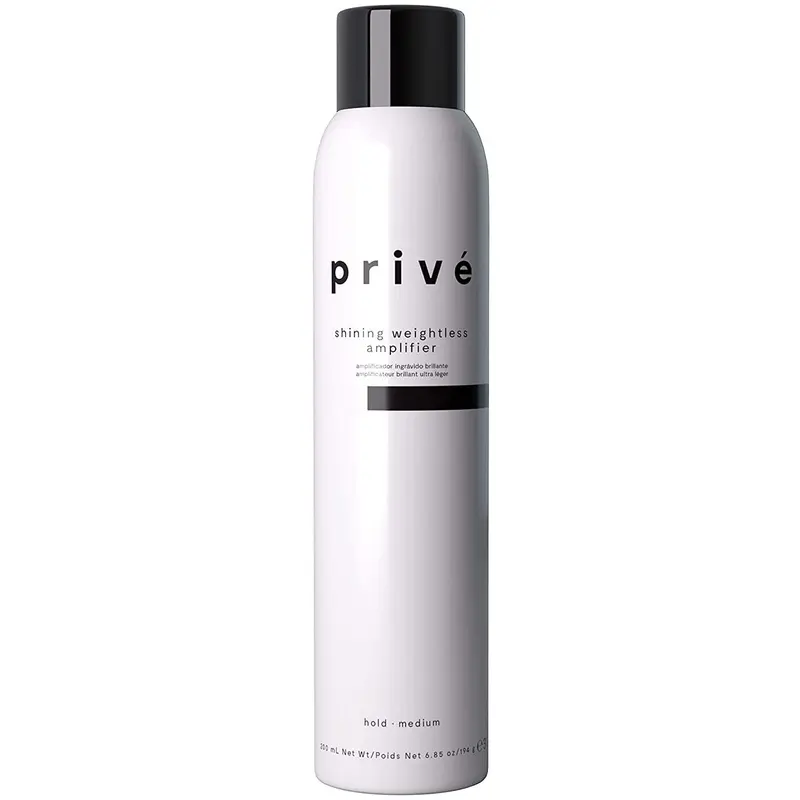 Prive Mousse Amplifiante Shining Weightless — Volume Sans Poids pour Cheveux Fins (204 ml) | Bambou et Thé Vert