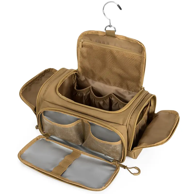 Prokva Trousse de Toilette Tactique pour Hommes – Sacoche Suspendue Khkai