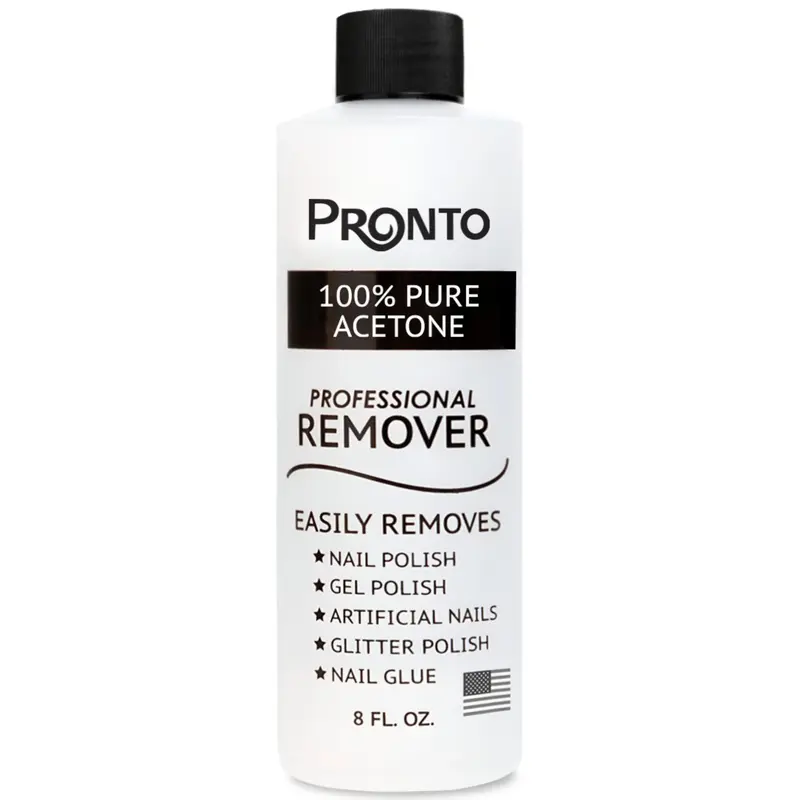 Pronto Dissolvant à l'acétone 100 % pour Vernis en Gel – Retrait Gel, Vernis, Colle, 8 onces liquides
