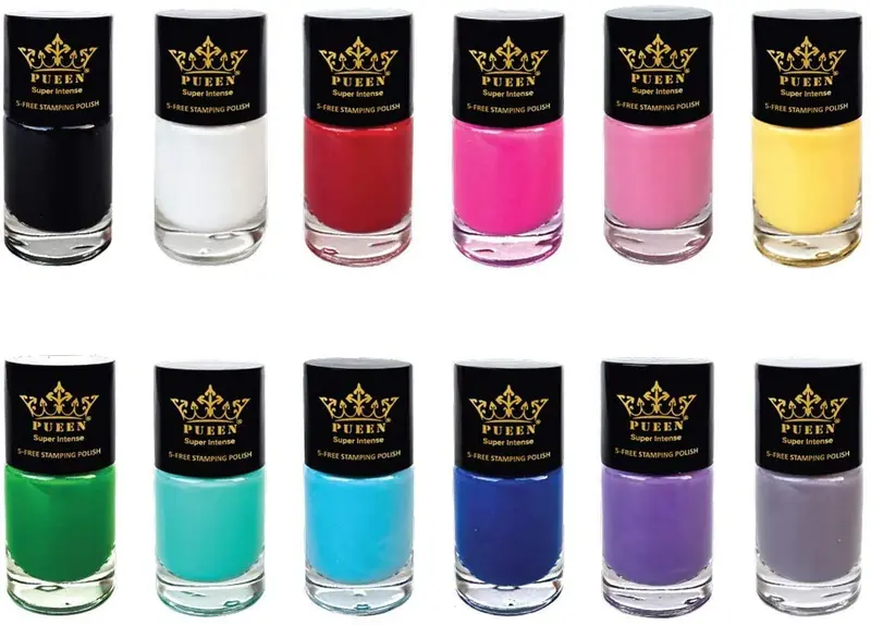 PUEEN Vernis Super Intense pour empreintes sur ongles – Ensemble 12 couleurs – BH000934