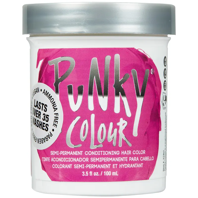 Punky Flamingo Pink – Coloration capillaire semi-permanente végan & sans cruauté, conditioning, 3,5 fl oz