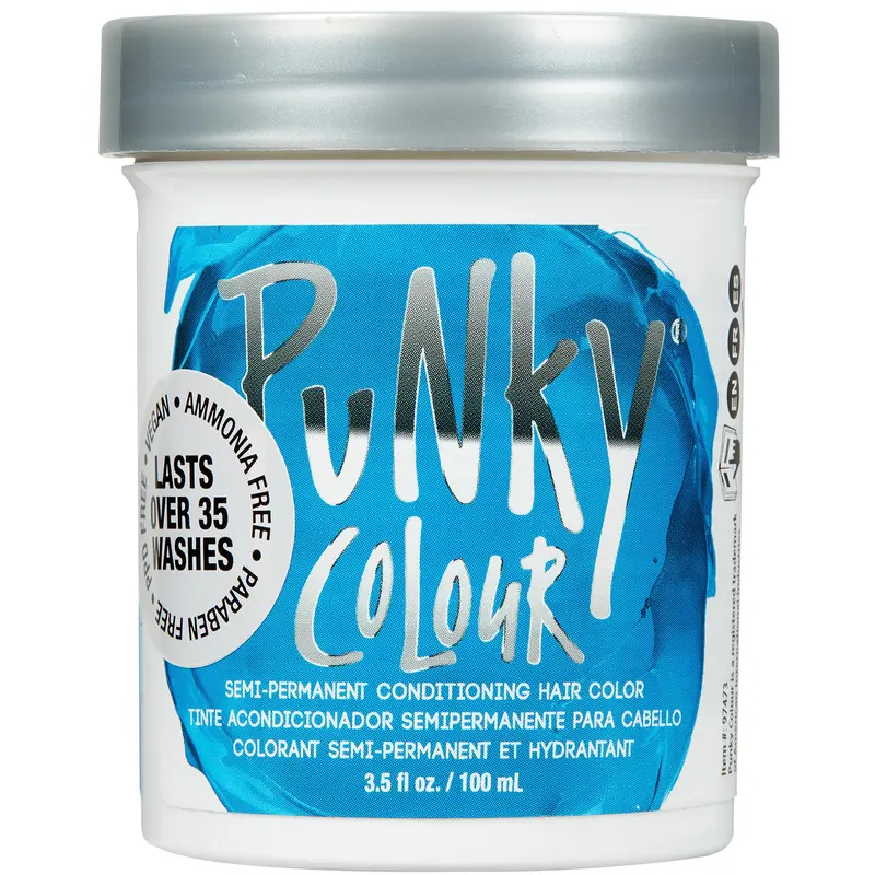 Punky Lagoon Blue – Coloration Semi-Permanente Vegan & Sans Cruauté, Tenue jusqu’à 35 Lavages