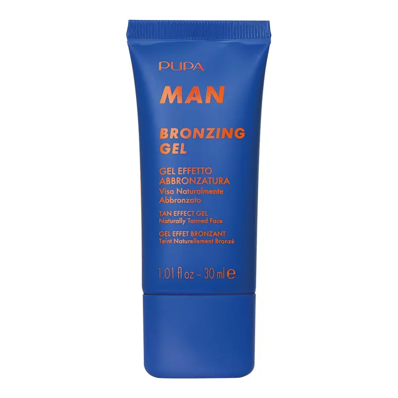 Pupa Milano Gel Bronzant Tan Effect – Gel bronzant liquide mat pour homme, hydratant à l’eau de coco