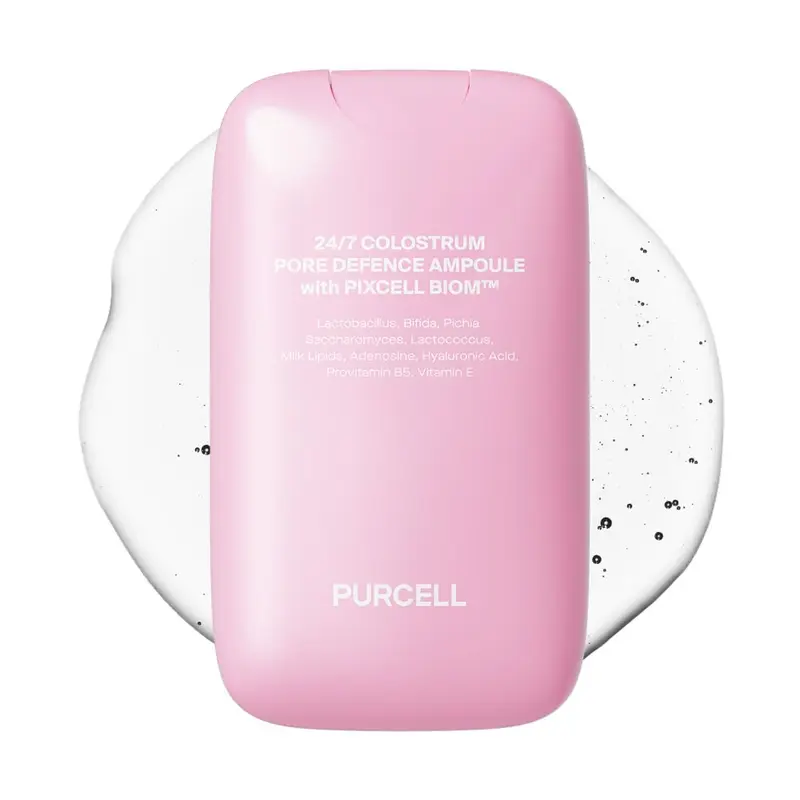 PURCELL 24/7 Colostrum Ampoule – Brume Rose pour Peau Effet Verre et Hydratation Prolongée