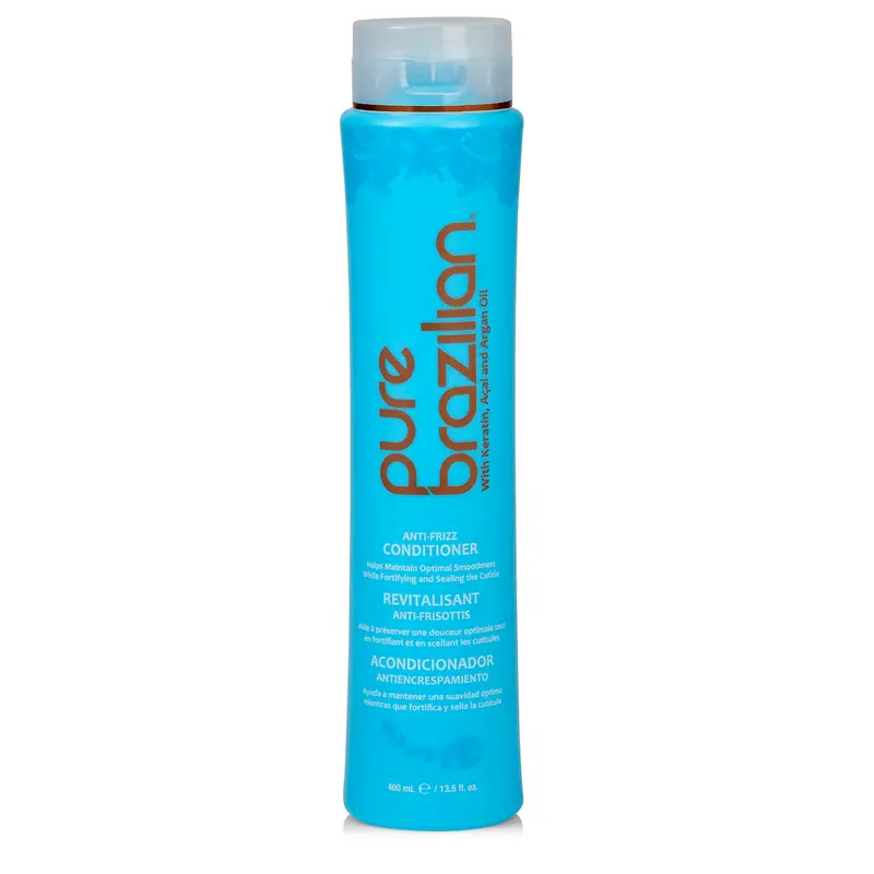 Pure Brazilian Conditionneur Anti-Frisottis Quotidien – Kératine & Acai, Brillance et Douceur, 13,5 oz