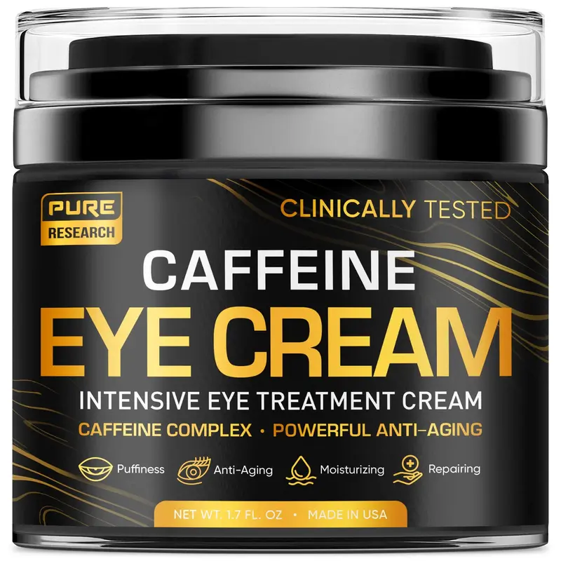 Pure Research Crème Yeux Caféine – Anti-âge, cernes et poches – 50 ml