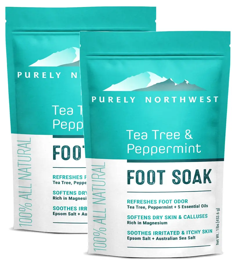 Purely Northwest Sels d’Epsom Tea Tree – Bain Pieds & Corps, Ongles & Odeur, 2 lb