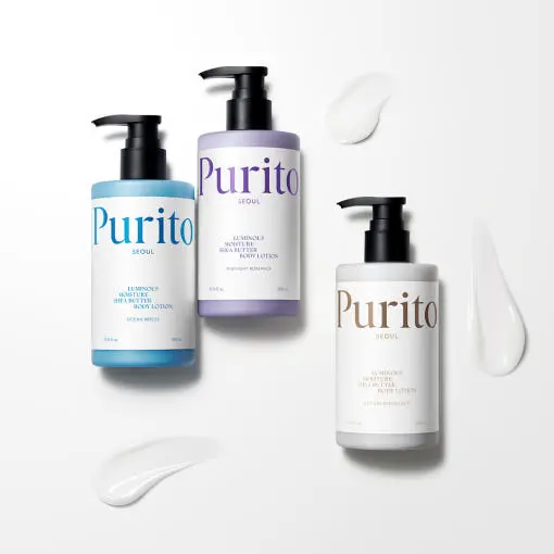 [PURITO SEOUL] Lait corporel hydratant et lumineux au beurre de karité 300 ml (3 types)