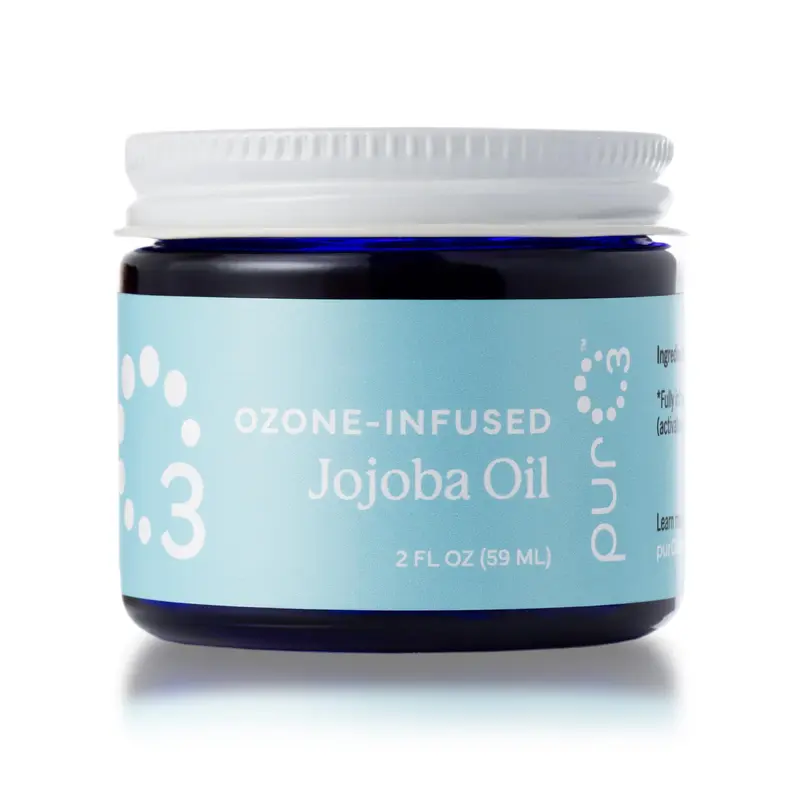 PurO3 Huile de Jojoba Ozonnée – Soin Pur et Naturel Visage et Corps, Hydratation Profonde en Verre – Thérapie O3, 56 ml