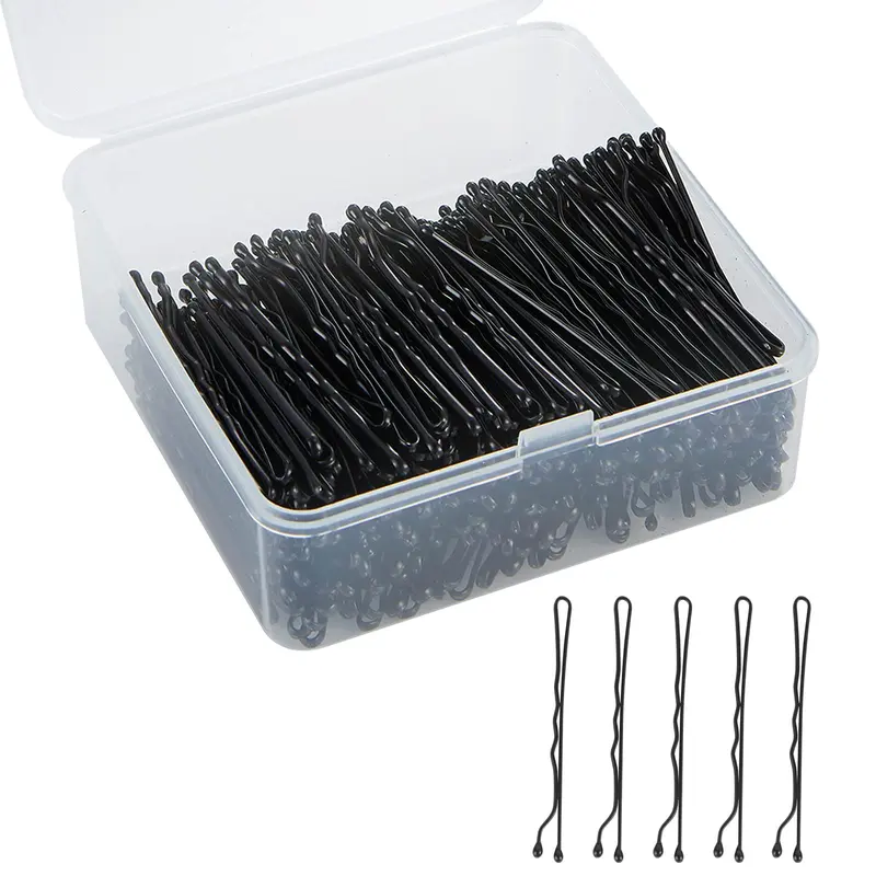 PURPLESKY Épingles à Cheveux 2 Pouces – Boîte de 400 Noires, Acier Inoxydable