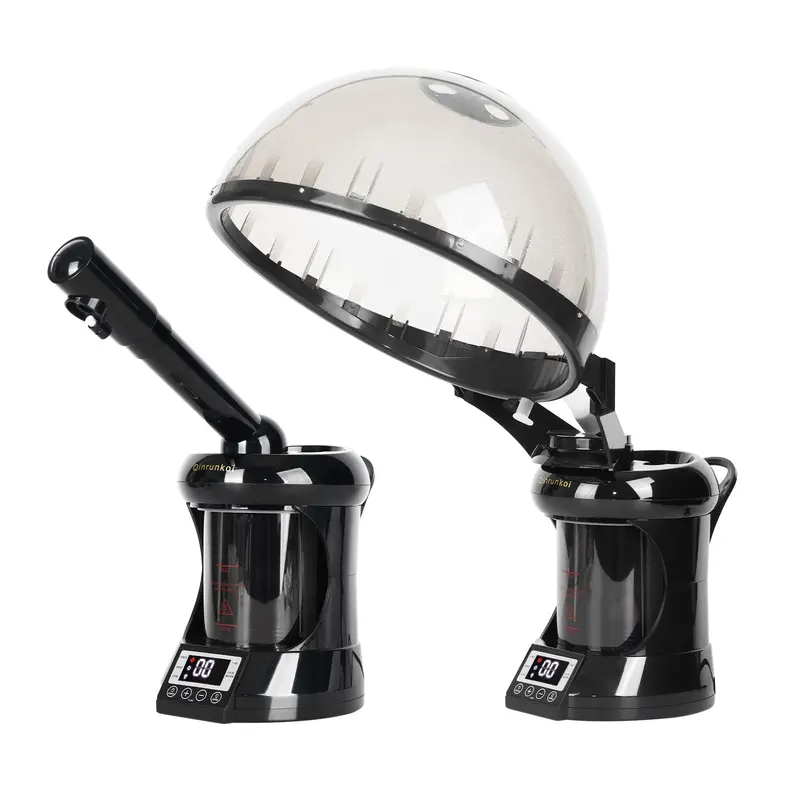 Qinrunkoi Hair Steamer 2 en 1 - Vapeur visage et cheveux avec ozone, sur table portable