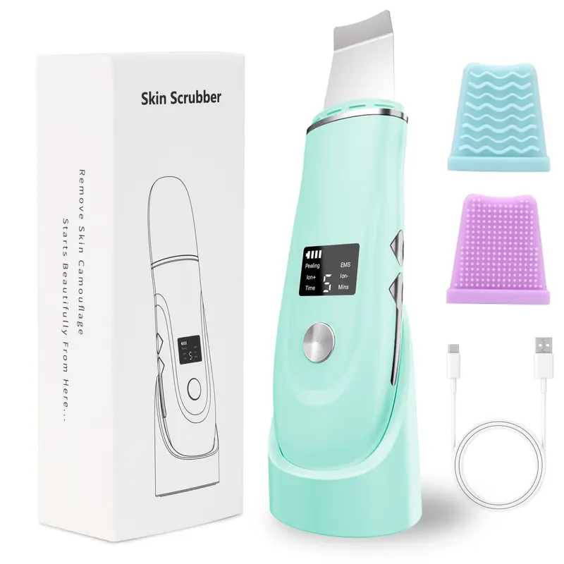 QYCSL Spatule Visage 4-en-1 – Nettoyage profond et extraction des pores (Vert)