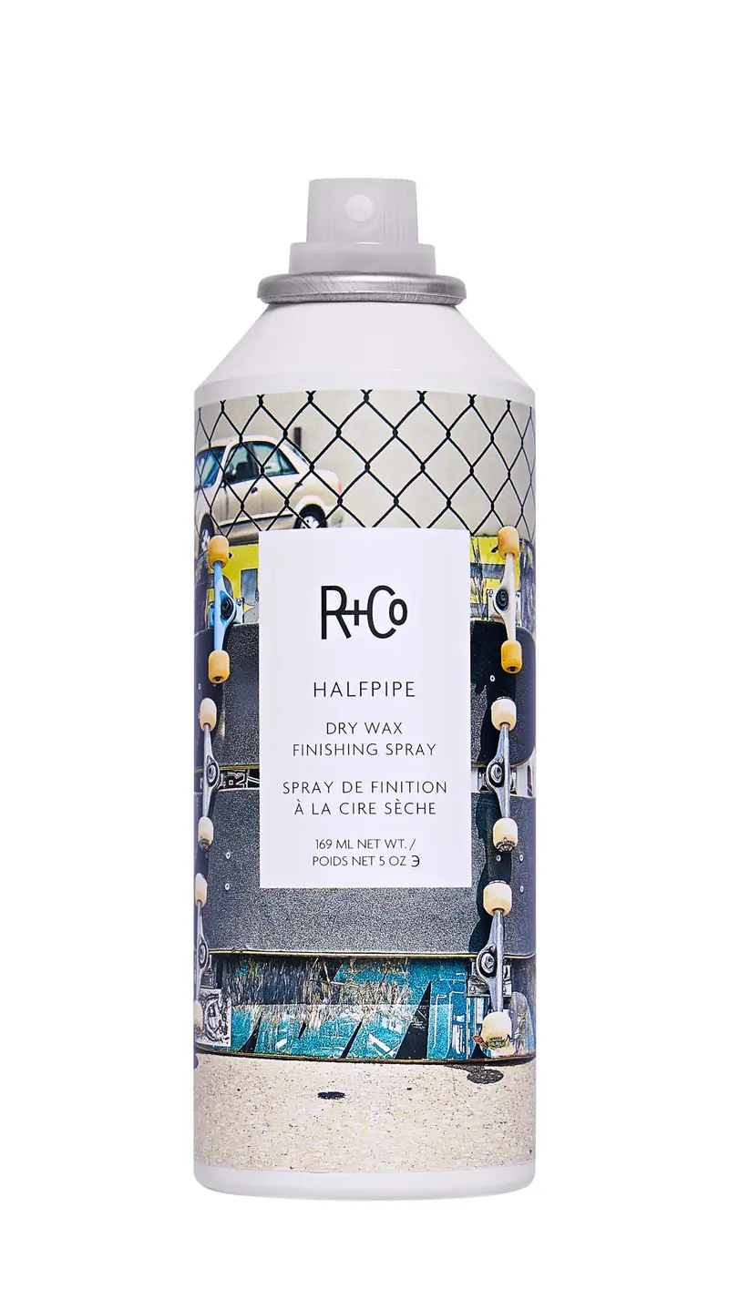 R+Co Halfpipe Dry Wax Texture Spray – Texture sèche légère et flexible