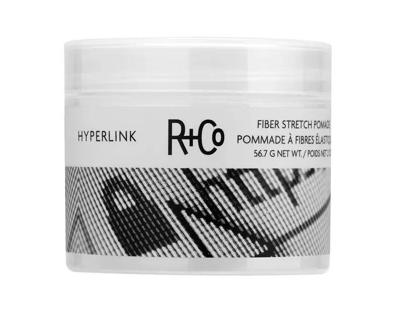 R+Co Hyperlink Fiber Stretch Pomade – Fibre élastique, volume léger et tenue flexible 56,7 g