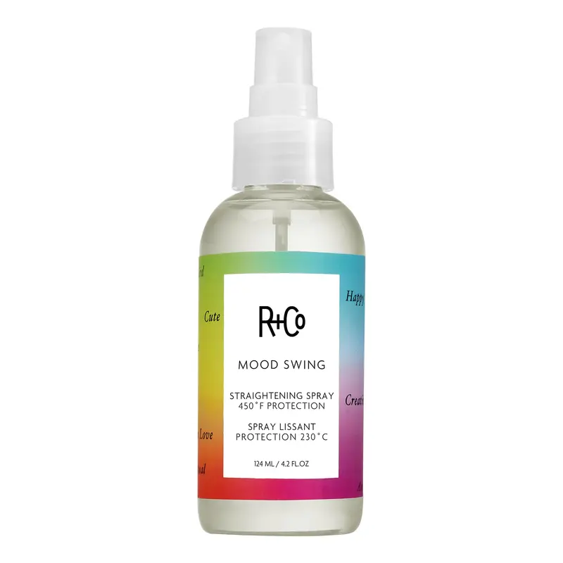 R+Co Mood Swing Spray 124 ml – Spray lissant activé par la chaleur, anti-humidité