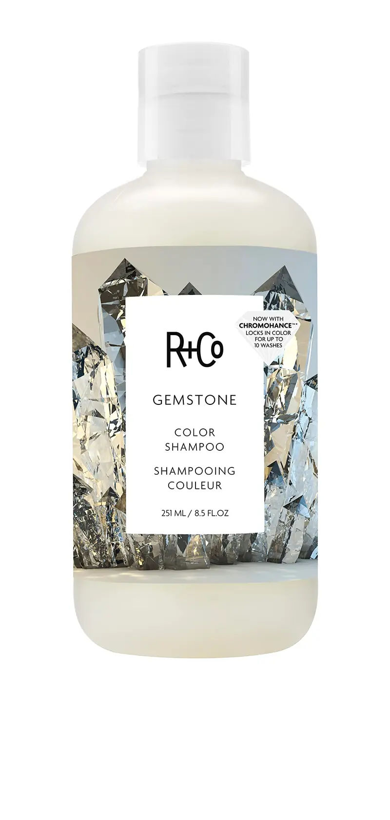 R+Co Shampoing Gemstone Coloré | Contrôle des frisottis, réparations et préservation de la couleur | Végan et sans cruauté | 251 ml