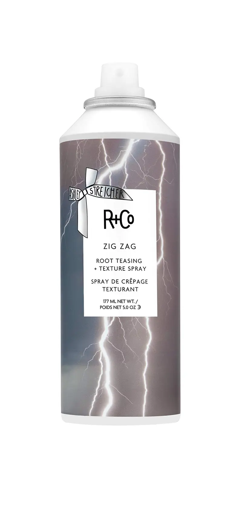 R+Co Zig Zag Teasing + Texture Spray – Teinte légère, volume des racines (177 ml / 5 oz)