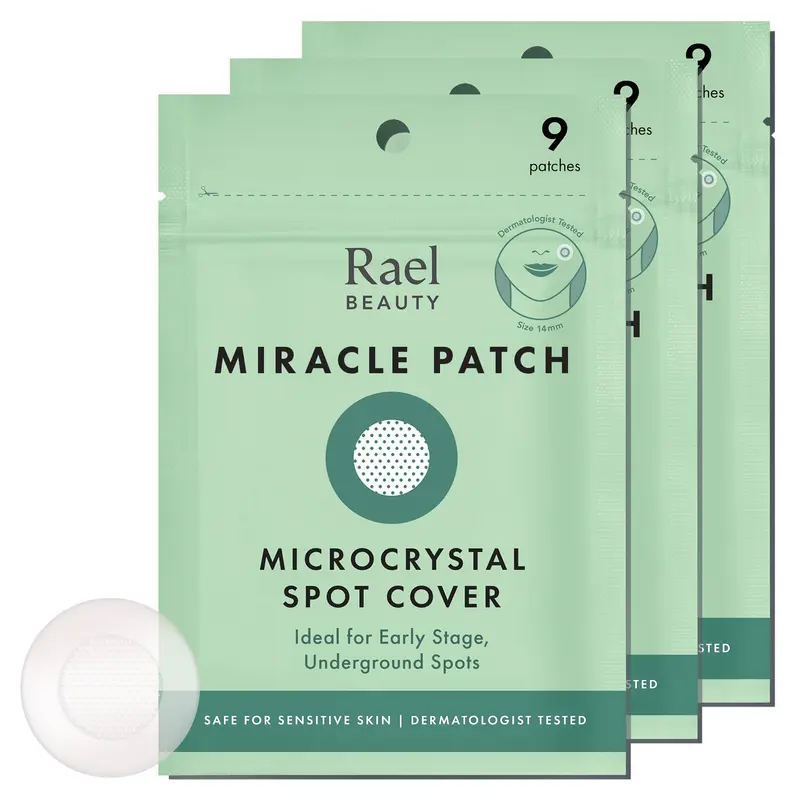 Rael Pansements Anti-Imperfections Hydrocolloïde – Pansements pour Boutons naissants à l'huile d'arbre à thé, 27 Unités