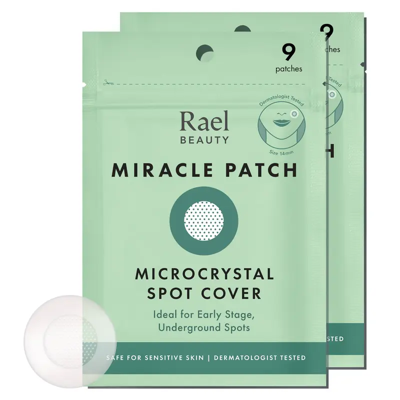 Rael Patch hydrocolloïde anti-imperfections – Pansement microcristal miraculeux pour boutons naissants (18 unités)