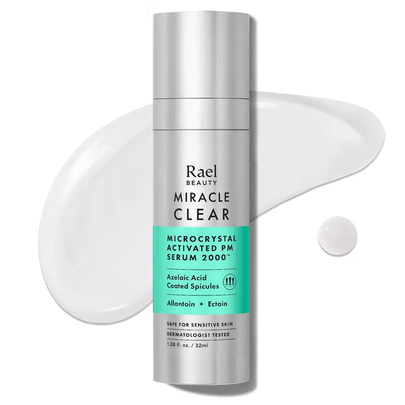 Rael Sérum Microcristal Soir Miracle Clair 2000 – Acide azélaïque, pores affinés et hydratation