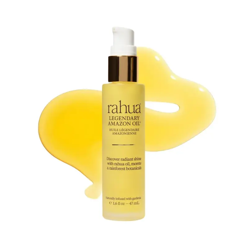 Rahua Huile Légendaire Amazonienne – Élixir végétal léger et végane, huiles Morete & Sacha Inchi, brillance et douceur, protège la chaleur, soin capillaire pour tous types de cheveux, 1,6 fl oz