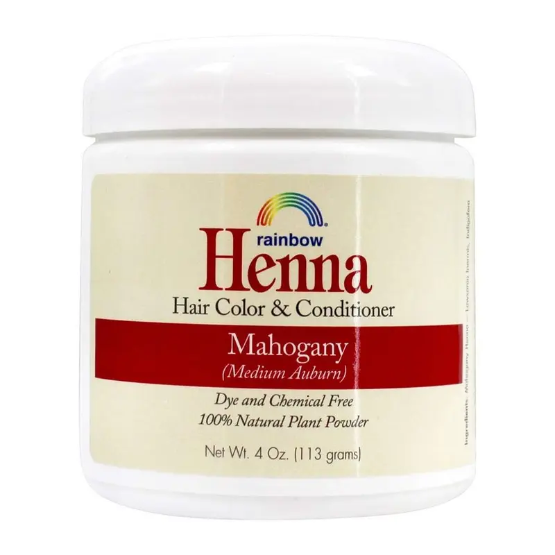 Rainbow Research Henné – Acajou Persan (Auburn Moyen), Coloration Cheveux et Après-Shampoing, 4 oz