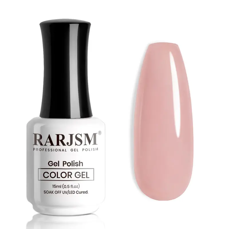 RARJSM Vernis Gel Nude Gris Mauve Rose Neutre – Gel Transparent 15 ml