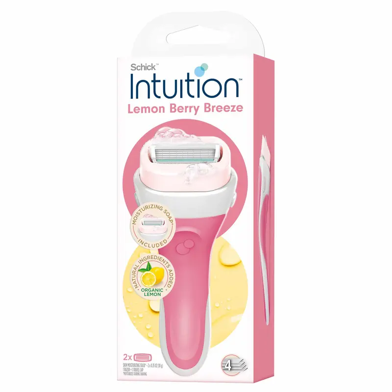 Rasoir INTUITION Citron et Baies pour Femmes | 1 Rasoir + 2 Cartouches