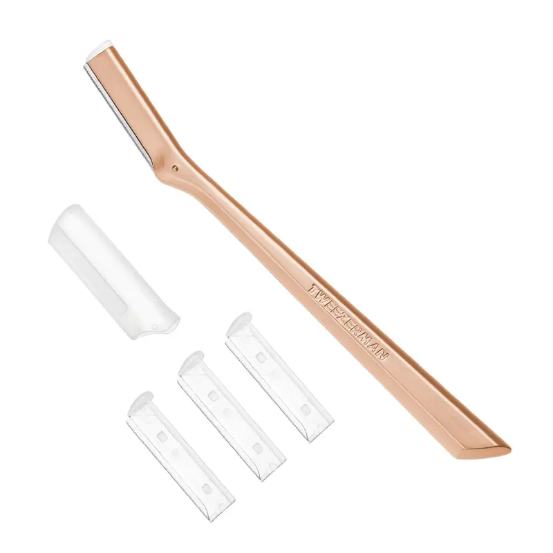 Rasoir Visage Tweezerman Rose Doré – Épilation délicate et exfoliation légère