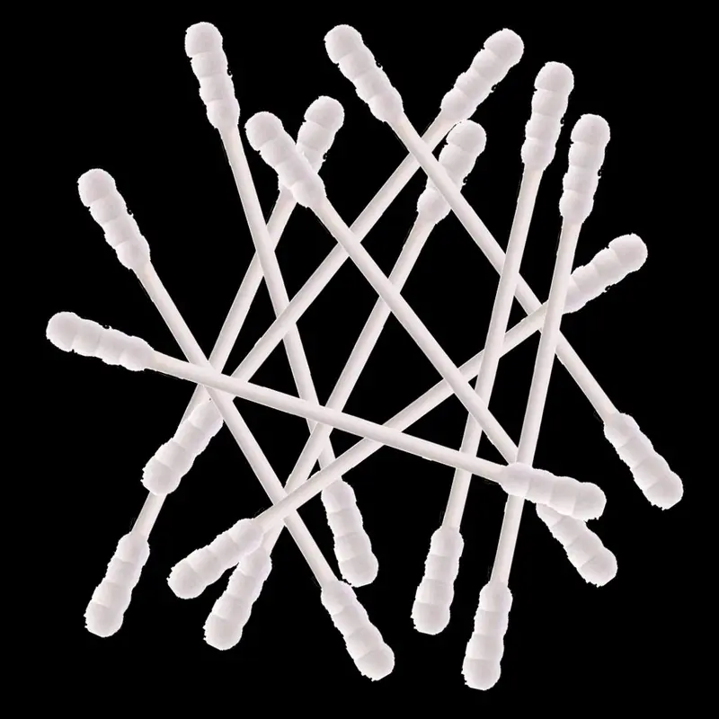 Rayhee – 800 Pièces de Cotons-Tiges à Tête Spiral Double, Manche en Papier, 4 Packs (200 Pièces/Boîte)