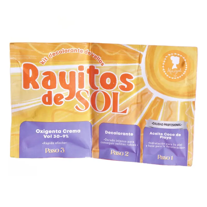Rayitos de Sol Kit Décoloration Corps — Poudre + Peroxyde Vol 30 (9%) avec Huile de Coco
