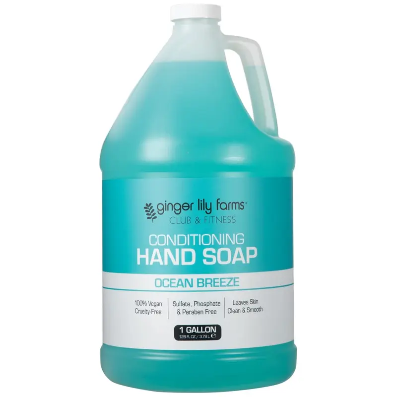 Recharge Savon Liquide Mains Ginger Lily Farms – Brise Océane, 100% végane et sans cruauté, 1 galon