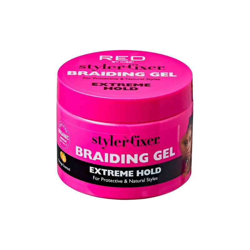 Red by Kiss Braiding Gel – Fixation Extrême pour Box Braids et Cornrows | Hydratant et Brillance