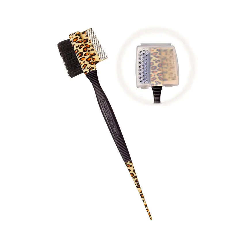 Red by Kiss Brosse Edge 3-en-1 avec Étui – Poils de Sanglier Pur, Peigne Fin et Queue-de-Rat