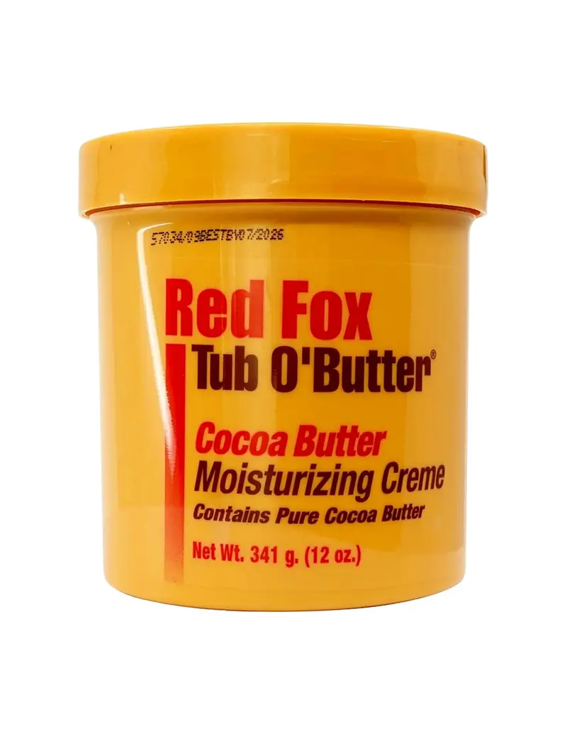 Red Fox Crème Hydratante au Beurre de Cacao – Pot de 355 ml